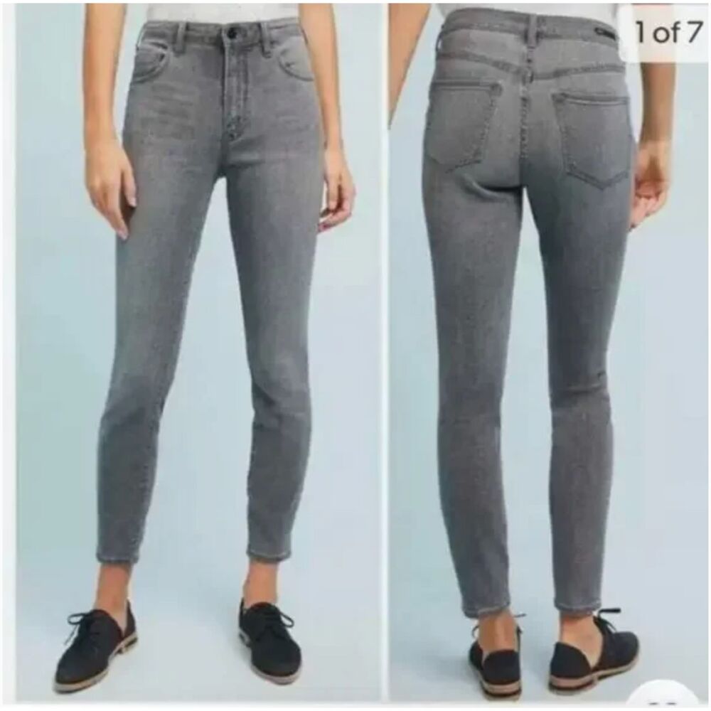 Pilcro Anthropologie Stet Mid Rise Skinny Jeans Gray Wash Denim Size‎ 28 Waist